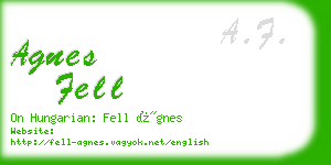 agnes fell business card